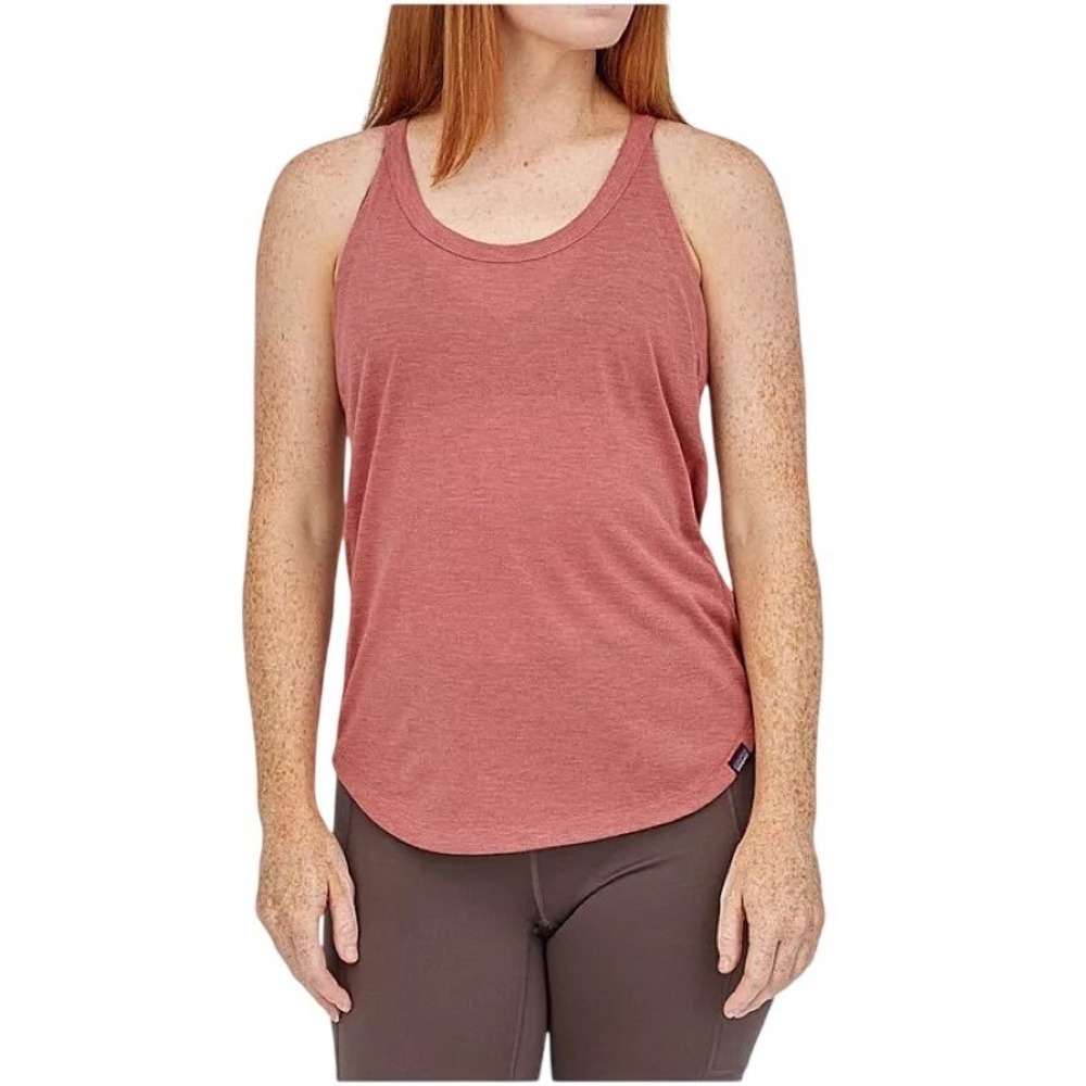 Patagonia Large Tank Top Capilene Cool Trail Heathered Clay Racerback 1196